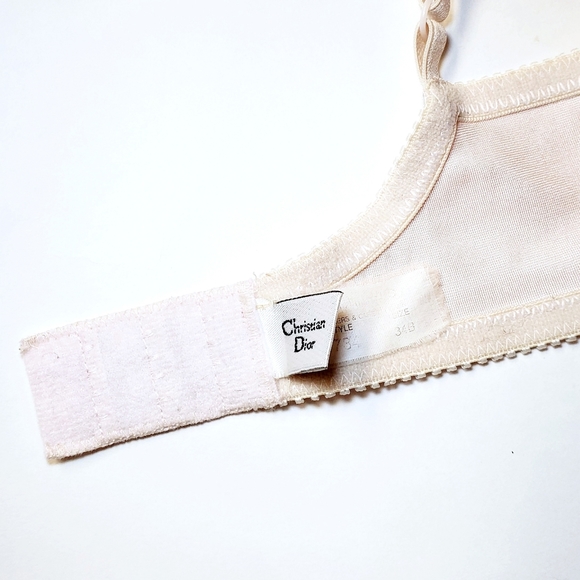 Rare Vintage Christian Dior Lace Bra 34B Pink - Picture 11 of 11